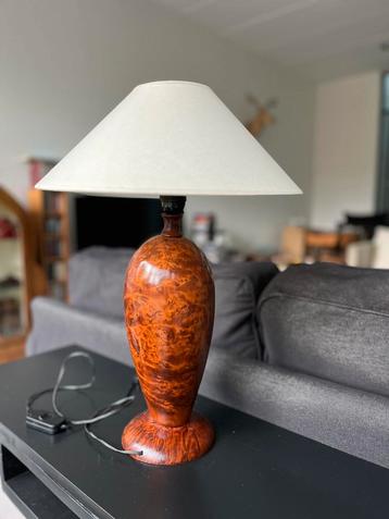 Wortelhouten tafellamp uit Marokko met kap van Habitat beschikbaar voor biedingen
