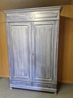 Mooie blauwe spikspan houten kast, Antiek en Kunst, Ophalen