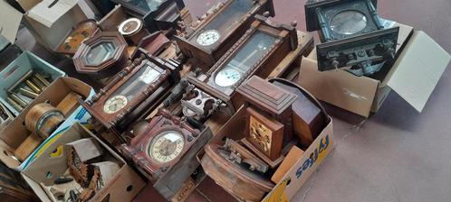 Partij klokken / regelateurs  en onderdelen, Antiek en Kunst, Antiek | Klokken, Ophalen