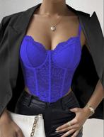 Blauw corsette topje van Shein - Maat large - NIEUW, Bleu, Enlèvement ou Envoi