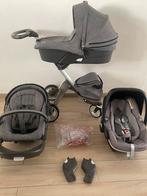 Poussette 3 en 1 Stokke Xplory Melange Grey complète, Enfants & Bébés, Enlèvement ou Envoi, Comme neuf, Couverture pieds