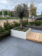 Grote plantenbak voor buiten 100x100x40 Wit, Tuin en Terras, Bloembakken en Plantenbakken, Tuin, 100 cm of meer, Nieuw, Ophalen of Verzenden