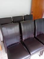 6 bruine stoelen, Gebruikt, Ophalen