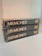 Memorex MRX3 Oxide 90 (3 tapes sealed), 2 à 25 cassettes audio, Neuf, dans son emballage, Vierge
