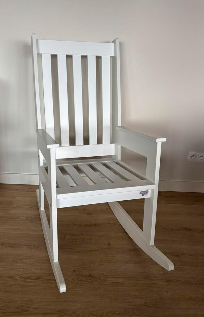 Happy Baby Schommelstoel – Wit – in uitstekende staat, Kinderen en Baby's, Kinderkamer | Tafels en Stoelen, Zo goed als nieuw