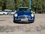 Mini 1.6 benzine van 2004 met 156000km airco half leder, Auto's, Mini, Zwart, Blauw, Leder, Bedrijf