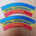 Insignes d'épaule du 22 Régiment canadien français, Envoi