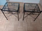 Nachtkastjes zwart 2 stuks, Ophalen, Gebruikt, Minder dan 45 cm, Metaal of Aluminium