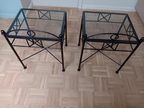 Nachtkastjes zwart 2 stuks, Huis en Inrichting, Slaapkamer | Nachtkastjes, Gebruikt, Minder dan 55 cm, Minder dan 45 cm, Metaal of Aluminium