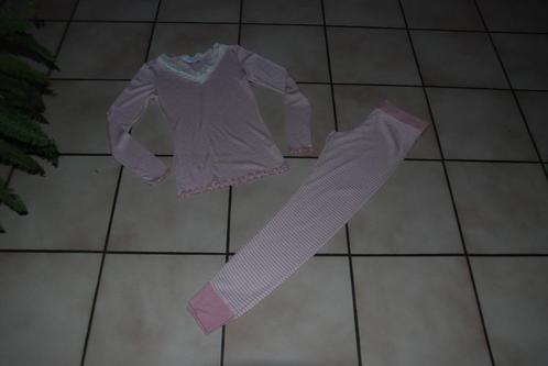 SECRET POSSESSIONS roze gestreepte damespyjama T34/36 of XS, Kleding | Dames, Pyjama's, Zo goed als nieuw, Maat 34 (XS) of kleiner