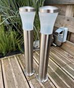 Buitenverlichting, Tuin en Terras, Buitenverlichting, Ophalen of Verzenden, Zo goed als nieuw, Inox, Vloerlamp