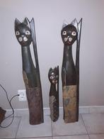 3 mooie volhouten katten, Antiek en Kunst, Ophalen