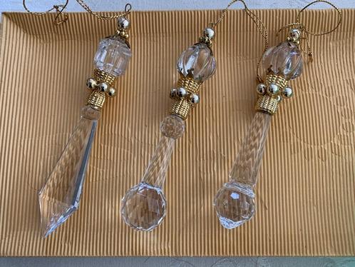 Speciale Kerstversiering in crème, goud, glas en matglas., Huis en Inrichting, Woonaccessoires | Overige, Zo goed als nieuw, Ophalen