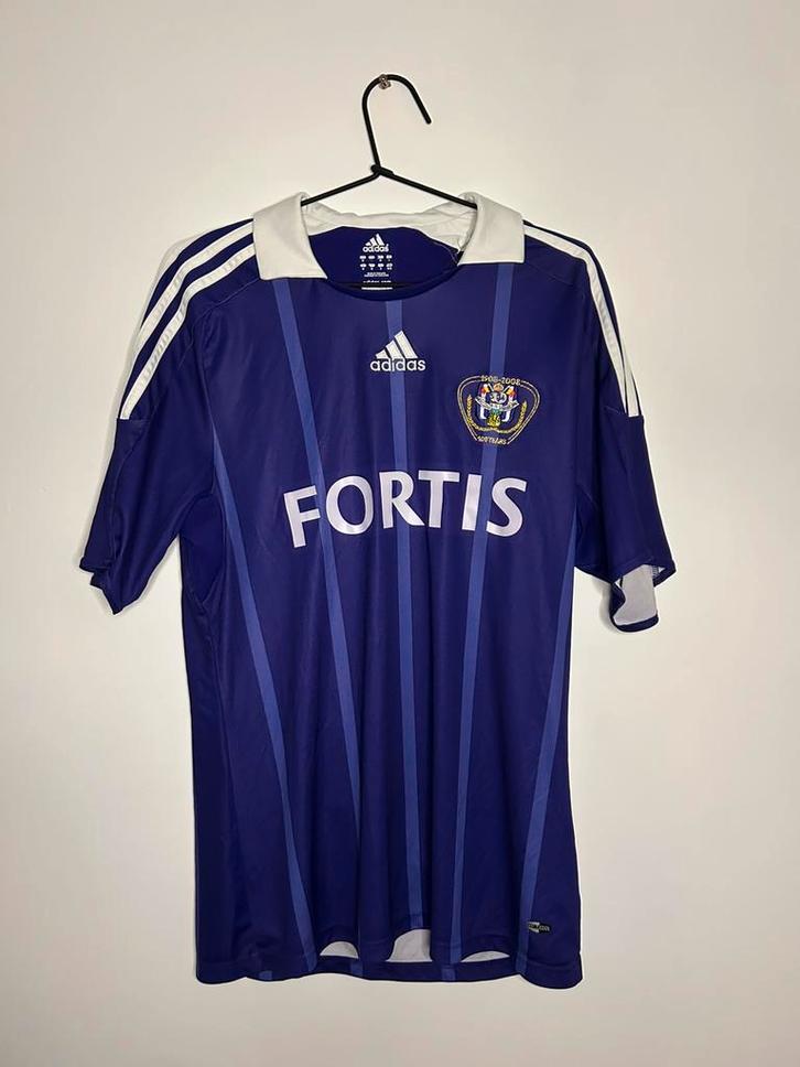 RSC Anderlecht shirt 2008/2009 - Kanu 10, Sport en Fitness, Voetbal, Zo goed als nieuw, Shirt, Maat M, Ophalen