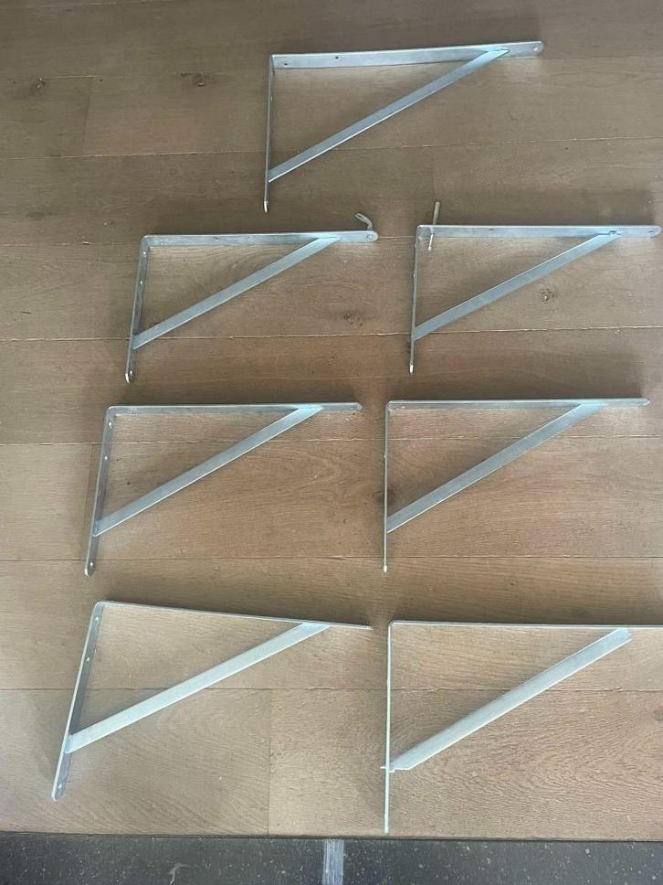 7 supports d'étagère galvanisés renforcés en métal, Bricolage & Construction, Serrurerie de bâtiment & Dispositif de fermeture