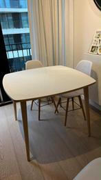 Tafel en 4 stoelen, Huis en Inrichting, Ophalen, 50 tot 100 cm, Vierkant, 50 tot 100 cm