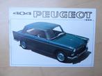 Brochure PEUGEOT 404, Nederlands, 1965, Peugeot, Envoi