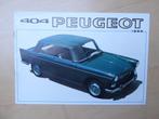 Brochure PEUGEOT 404, Nederlands, 1965, Livres, Autos | Brochures & Magazines, Peugeot, Envoi
