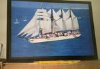 Schilderij zeilschip, Antiek en Kunst, Ophalen