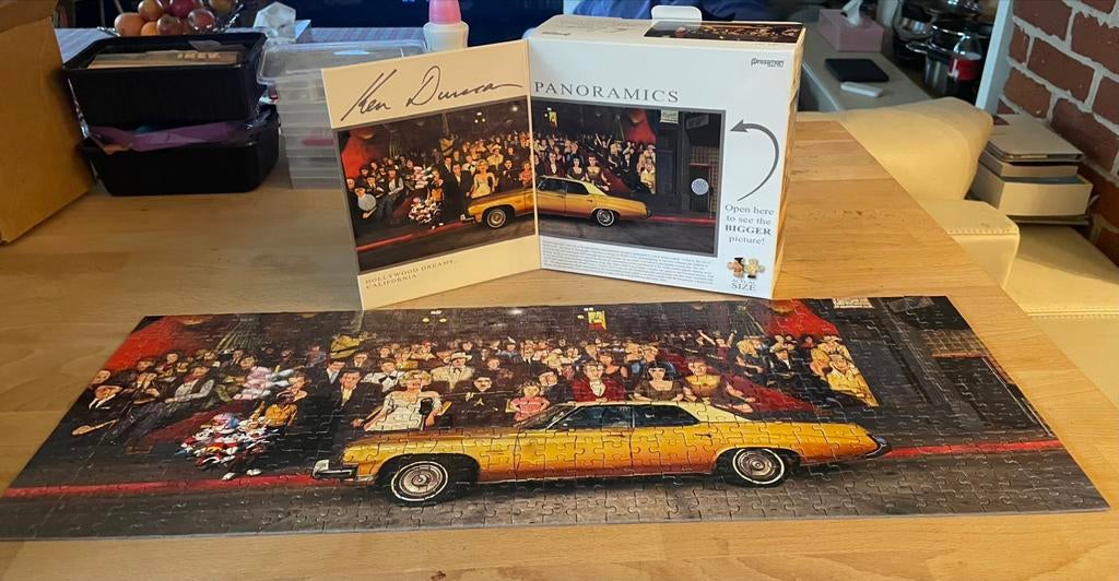 Prachtige panoramapuzzel 500 st Images of America Hollywood, Hobby en Vrije tijd, Denksport en Puzzels, Zo goed als nieuw, Legpuzzel