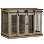 Bench met 2 deuren rustiek ontwerp, bruin 120L x 60W x 88.5H, Verzenden