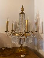 Antieke kristellen staande lamp 5 armen, Antiek en Kunst, Ophalen