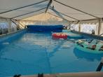 Zwembad + Tent, Tuin en Terras, Zwembaden, 300 cm of meer, 400 cm of meer, Rechthoekig, Opzetzwembad