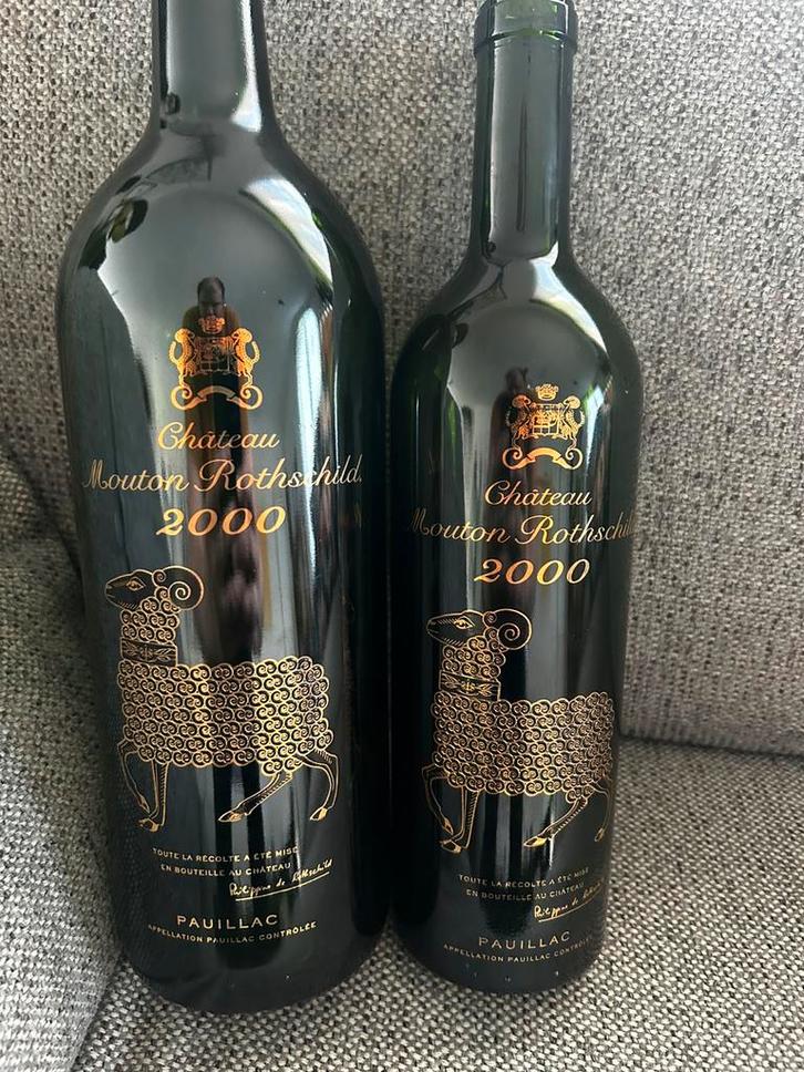 Lege flessen Mouton Rothschild 2000, Verzamelen, Wijnen, Zo goed als nieuw, Ophalen