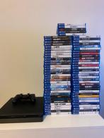 Ps4 slim + games, Games en Spelcomputers, Spelcomputers | Sony PlayStation 4, Ophalen, Zo goed als nieuw, Met 3 controllers of meer