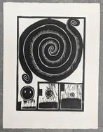 Houtsnede Pierre Alechinsky, Antiek en Kunst, Ophalen of Verzenden