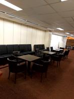 Stoelen en kuipstoelen in leder uitvoering, Huis en Inrichting, Stoelen, Zwart, Hout, Ophalen of Verzenden, Zo goed als nieuw