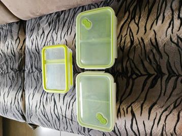 3 lunchboxen / snackboxen € 2 / stuk. beschikbaar voor biedingen