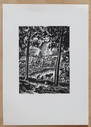 Houtsnede van Frans Masereel: HET PAJOTTENLAND, Envoi