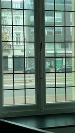 Twee glasramen, licht gekleurd groen, eind 19 eeuw, Ophalen, Gevelraam of Ruit, Gebruikt, Glas in lood