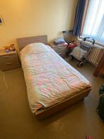 1 persoonsbed in zeer goeie staat!, Huis en Inrichting, Slaapkamer | Bedden, Ophalen, Eenpersoons, Bruin, Zo goed als nieuw