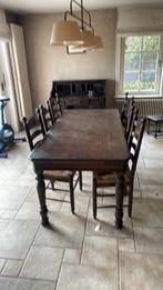 Copie antieken tafel met 6 stoelen, Ophalen, Gebruikt, Copie antiek, 4 tot 6 stoelen