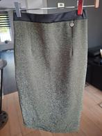 Nieuwe kokerrok Amélie & Amélie S khaki goud lurex, Nieuw, Ophalen of Verzenden, Amélie&Amélie, Maat 36 (S)