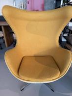 Egg chair geel met hout, Ophalen, Metaal, Nieuw, 75 tot 100 cm