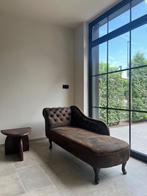 Donkerbruine chaise longue – mooie staat, Huis en Inrichting, Fauteuils, Ophalen, Gebruikt