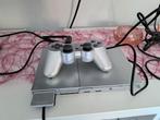 Playstation 2 slim silver met 2 controllers met doos, Games en Spelcomputers, Ophalen of Verzenden, Met 2 controllers, Slim