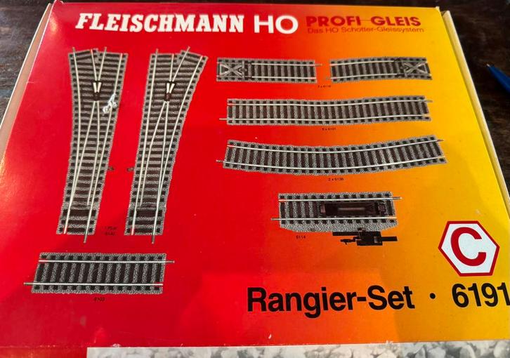 Fleischmann 6191C HO rails Rangier-Set., Hobby en Vrije tijd, Modeltreinen | N-Spoor, Zo goed als nieuw, Rails, Fleischmann, Ophalen of Verzenden