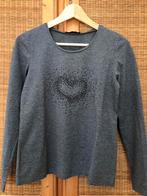 Grijze longsleeve met strass steentjes Amania Mo maat 38, Ophalen of Verzenden, Maat 38/40 (M)