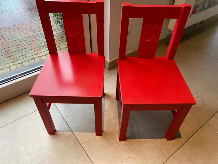 Set Kritter rode kinderstoel ikea 2 stuks, Kinderen en Baby's, Kinderstoelen, Gebruikt, Ophalen