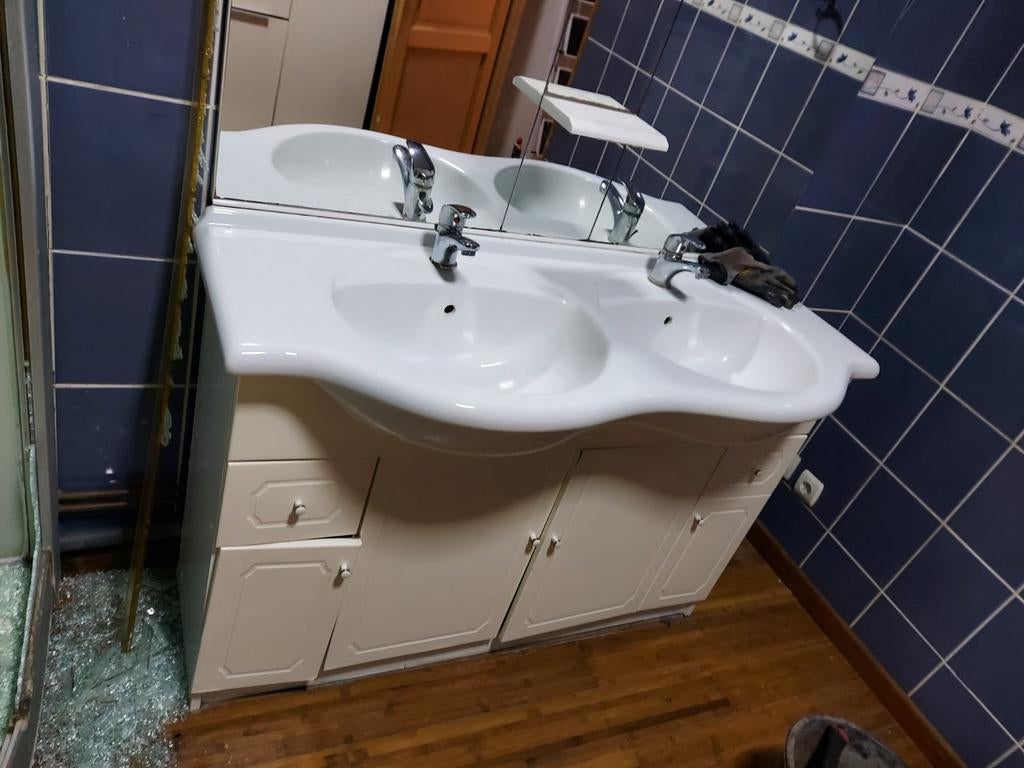 Vasque double, Maison & Meubles, Salle de bain | Salle de bain complète, Enlèvement