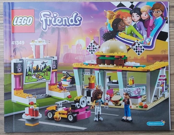 Lego 41349 Friends race burgerrestaurant, Kinderen en Baby's, Speelgoed | Duplo en Lego, Zo goed als nieuw, Lego, Complete set