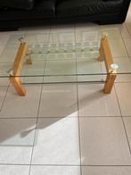 Salontafel glas en hout, Enlèvement, Utilisé, Verre