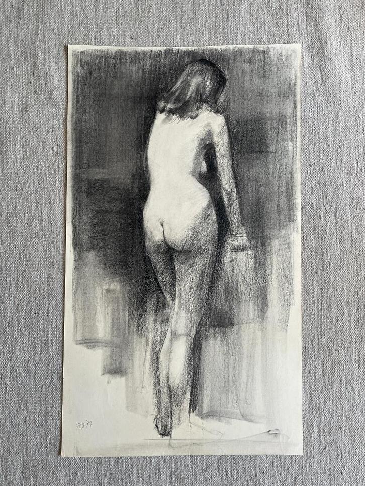 Academie tekeningen naakt model, Antiek en Kunst, Kunst | Tekeningen en Fotografie, Ophalen of Verzenden