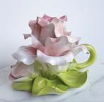 Magnifique bougeoir en majolique de style Capodimonte, Enlèvement ou Envoi