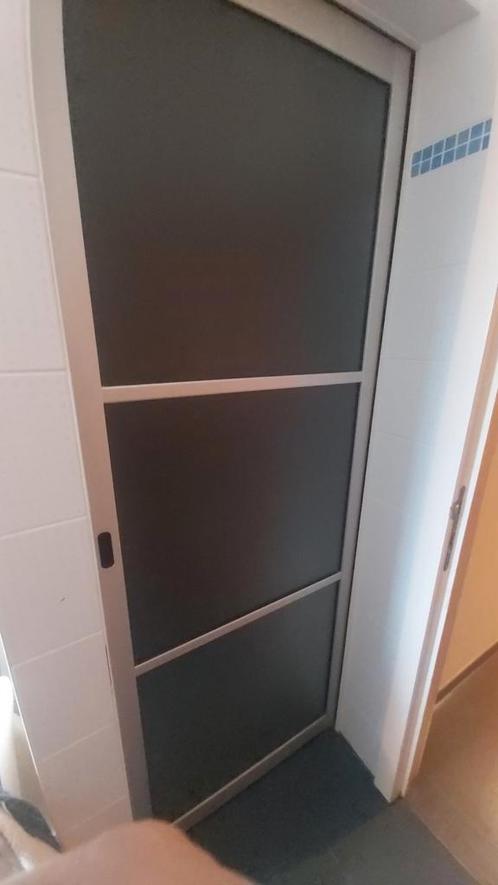 Schuif/hangdeur, Doe-het-zelf en Bouw, Deuren en Vliegenramen, Gebruikt, Glas, Schuifdeur, Ophalen