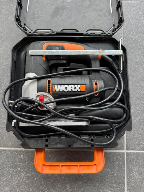 WORX WX479 decoupeerzaag — 750 W + harde koffer, Doe-het-zelf en Bouw, Gereedschap | Zaagmachines, Zo goed als nieuw, Decoupeerzaag